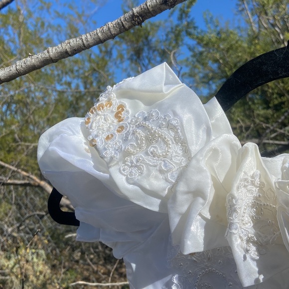 Spring Wedding Vintage White Children’s Flower Girl Dress - Picture 6 of 13